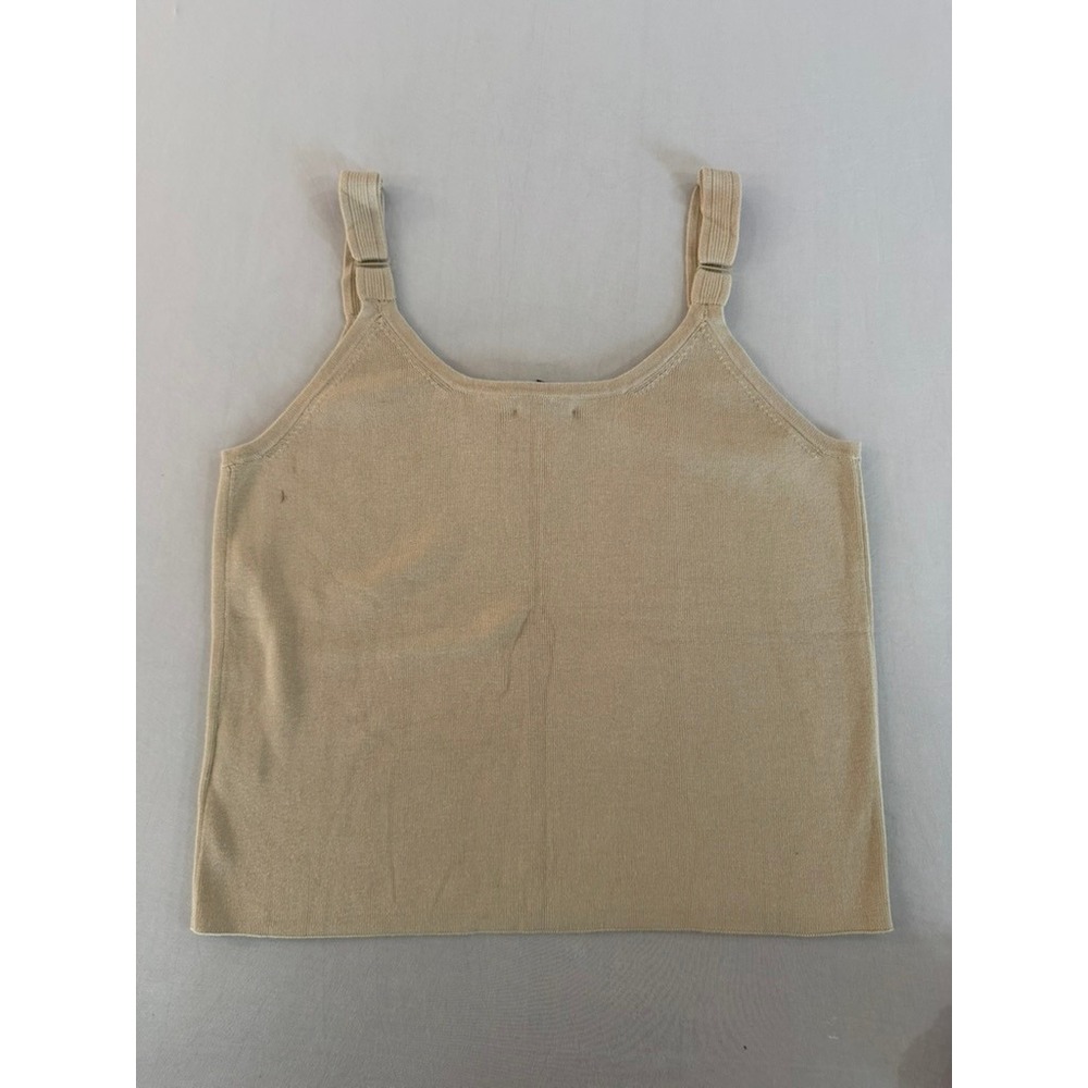 NWT Emme Women Plus Size Spaghetti Strap Tank Tops, Set of 2, Peach, Tan, Size 0 - Picture 7 of 9